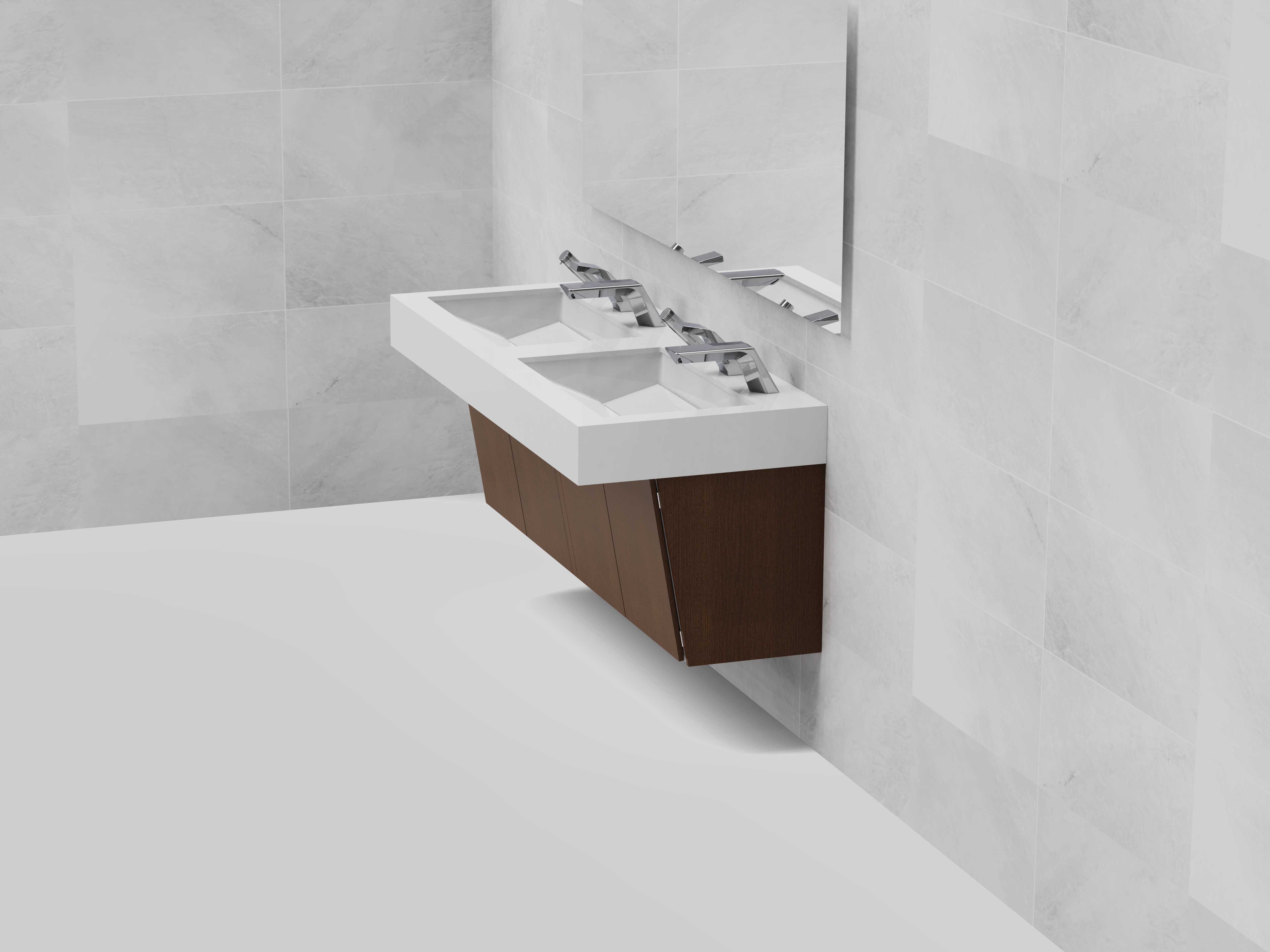 D|VERSE ESSENCE 60” INTEGRATED 2 station SINK SYSTEM