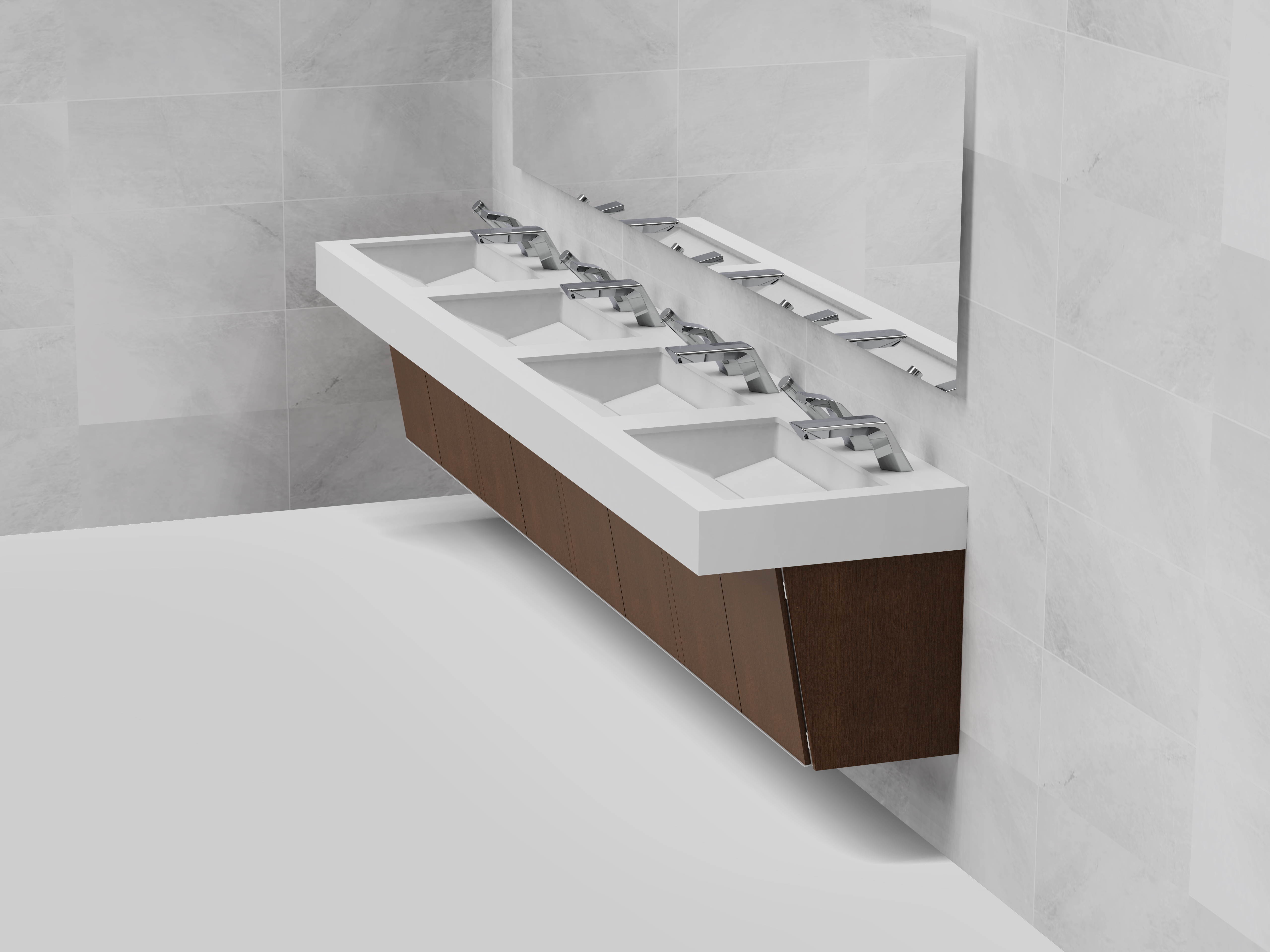D|VERSE ESSENCE 120” INTEGRATED 4 station SINK SYSTEM