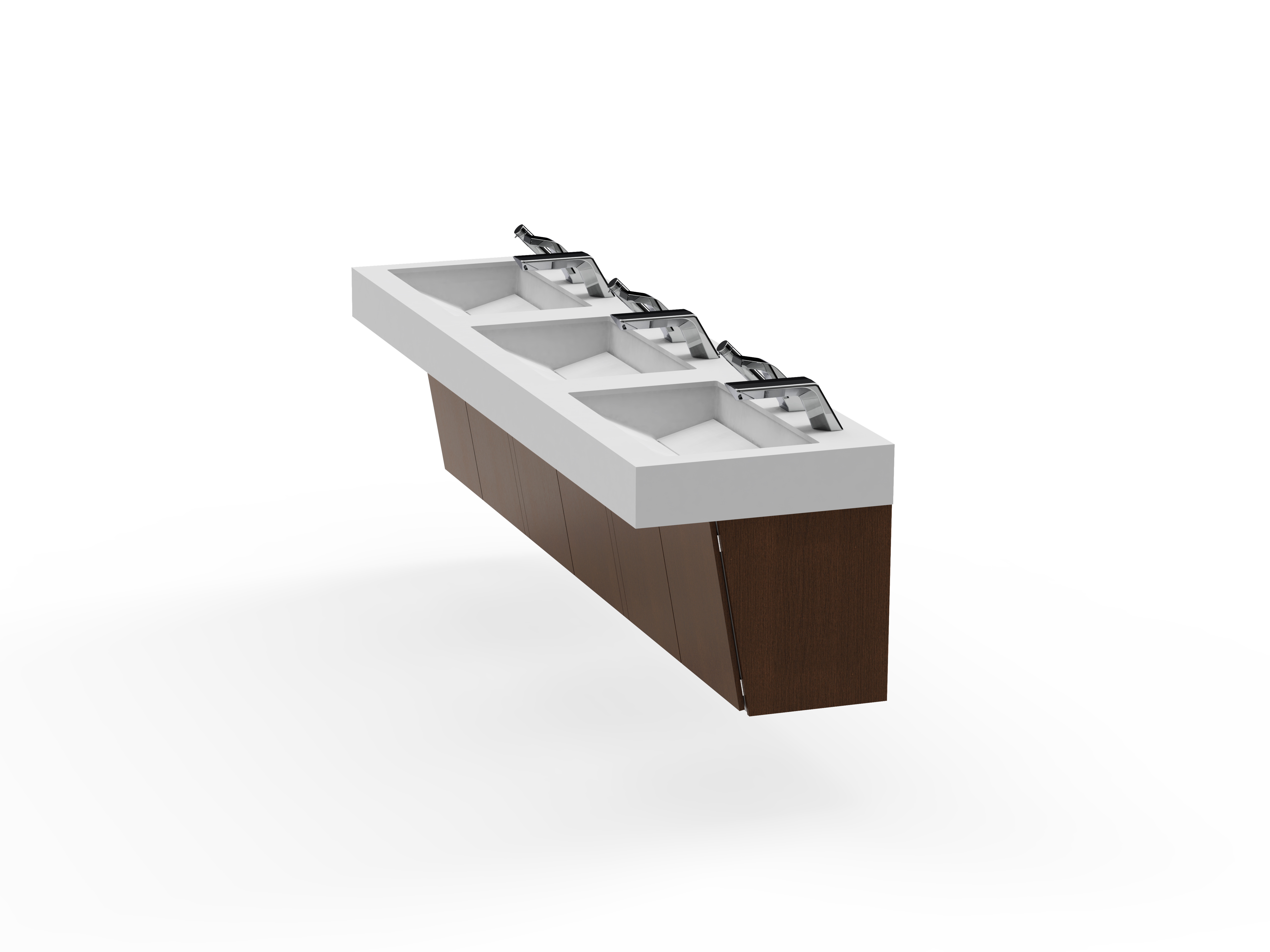 D|VERSE ESSENCE 90” INTEGRATED 3 station SINK SYSTEM