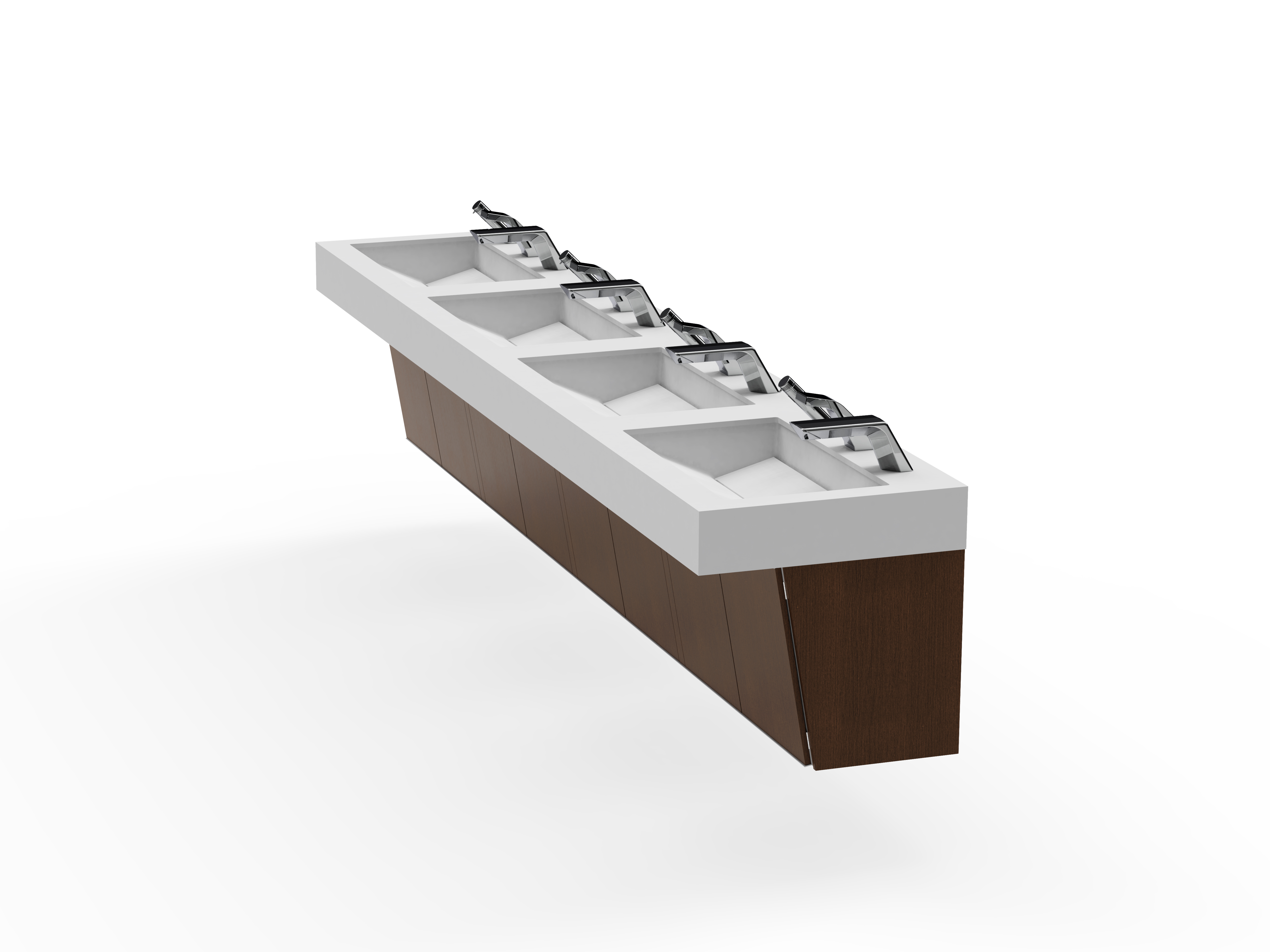 D|VERSE ESSENCE 120” INTEGRATED 4 station SINK SYSTEM